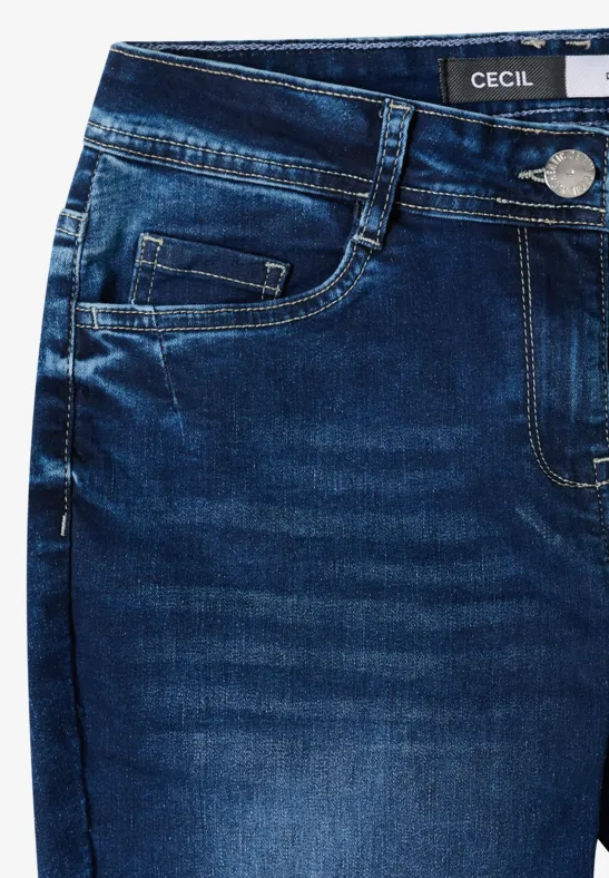 Slim-Fit-Jeans mit mittlerer Leibhöhe
