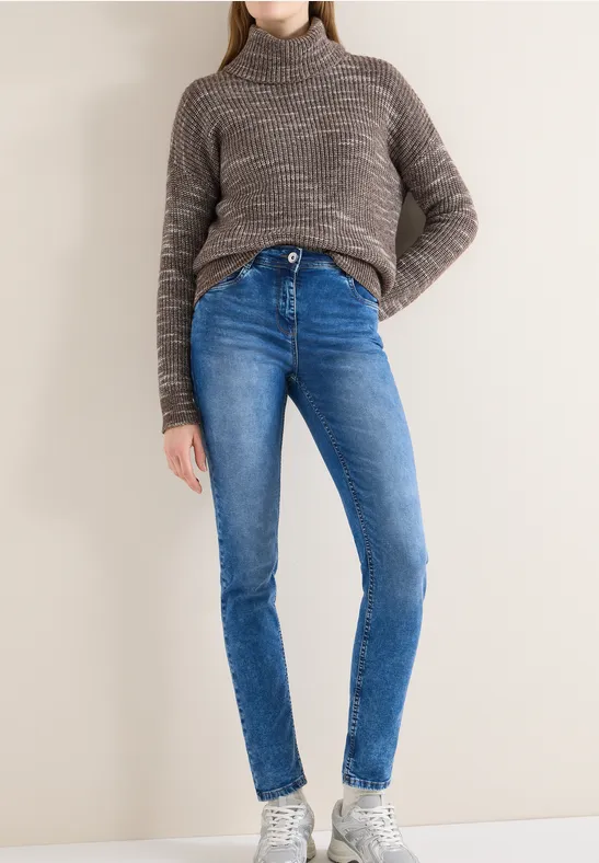 Slim-Fit-Jeans mit mittlerer Leibhöhe