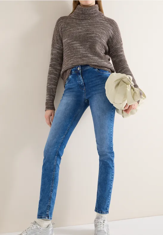 Slim-Fit-Jeans mit mittlerer Leibhöhe
