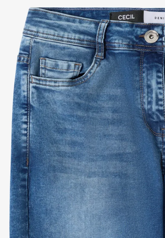 Slim-Fit-Jeans mit mittlerer Leibhöhe