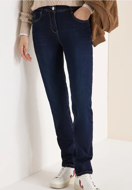 Slim-Fit-Jeans mit mittlerer Leibhöhe