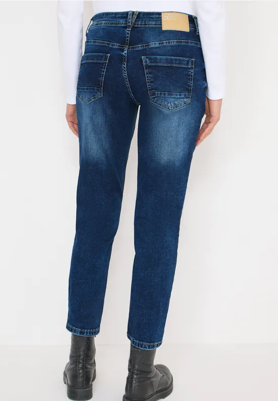 Slim-Fit-Jeans mit mittlerer Leibhöhe