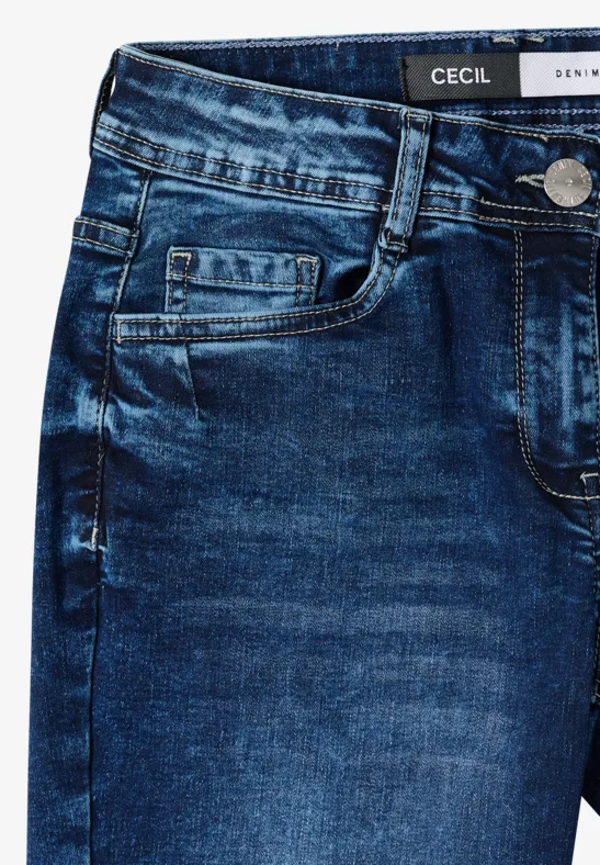 Slim-Fit-Jeans mit mittlerer Leibhöhe