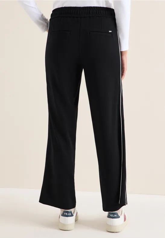 Wide-Leg-Hose mit sportiven Seitenstreifen