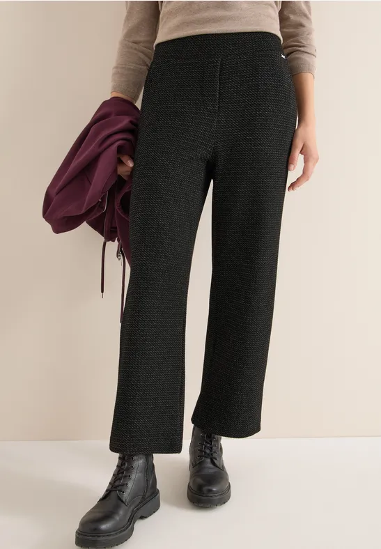Glitzernde Wide-Leg-Hose mit High-Waist