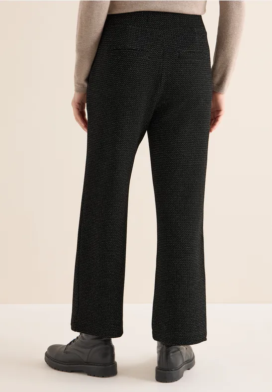 Glitzernde Wide-Leg-Hose mit High-Waist