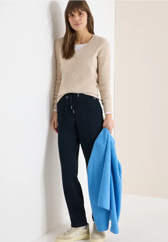 Legere Slim-Leg-Hose mit Tunnelzug