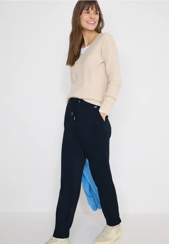 Legere Slim-Leg-Hose mit Tunnelzug