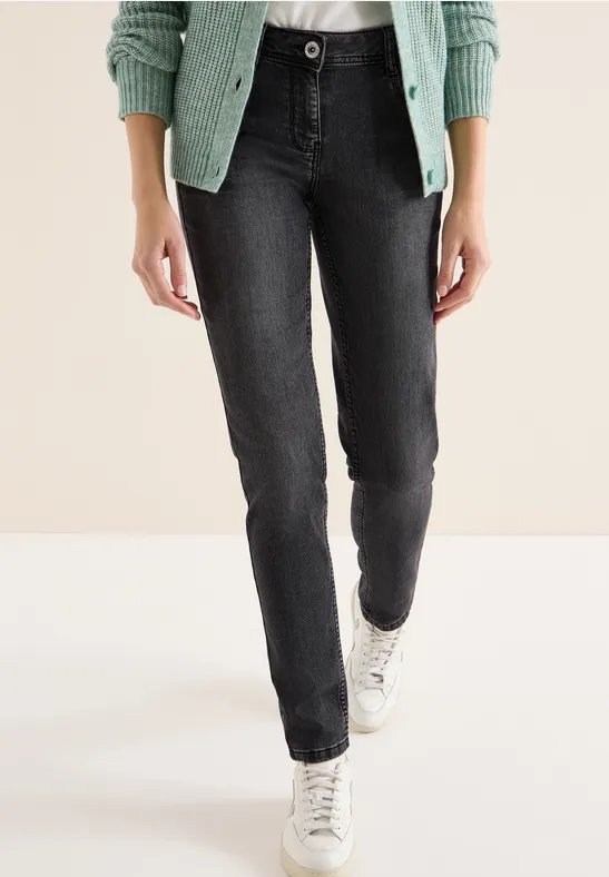 Lässige Mid-Waist Slim-Jeans