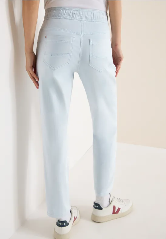 Lässige Tunnelzug-Hose aus Lyocell-Mix