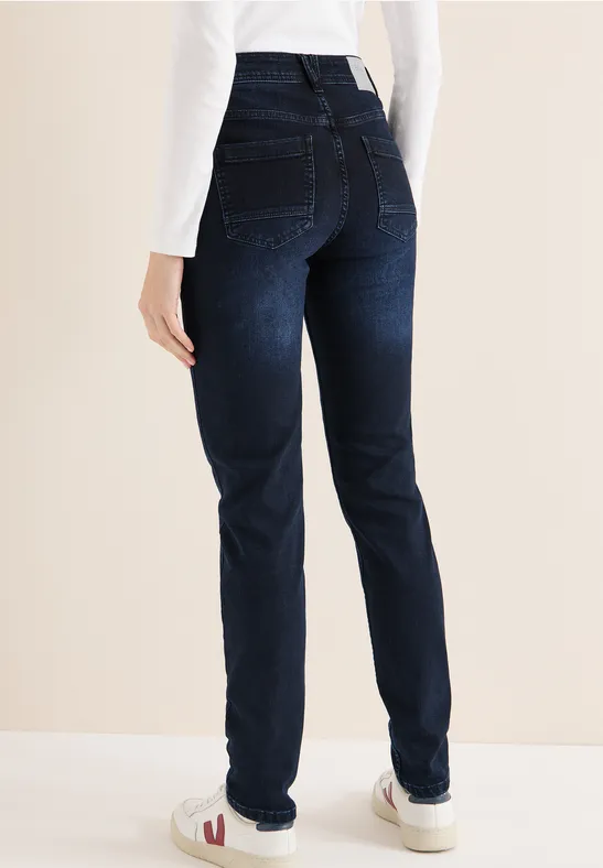 Slim Leg Mid Waist Jeans