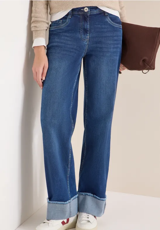 Lockere High-Waist Wide-Leg Jeans