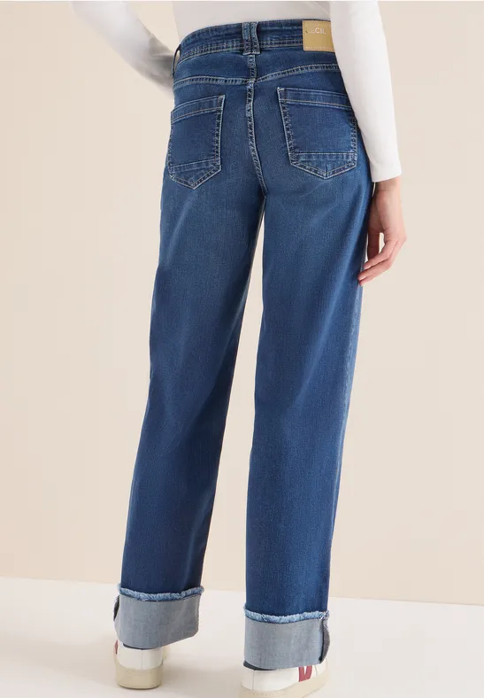 Lockere High-Waist Wide-Leg Jeans