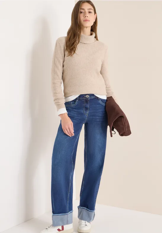 Lockere High-Waist Wide-Leg Jeans
