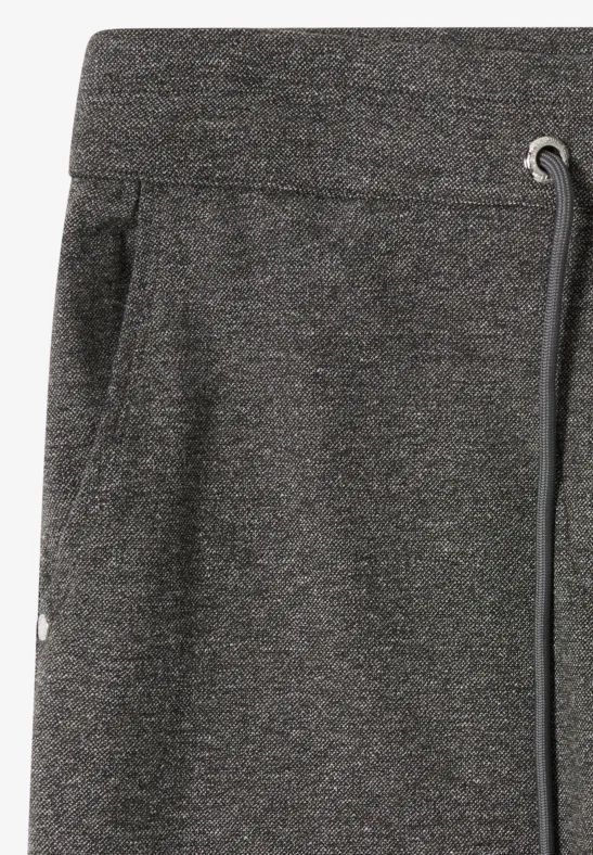 Weit geschnittene Melange-Hose mit Tunnelzug