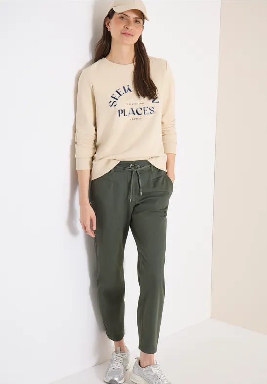 Washed-Look Jogginghose mit schmalem Bein