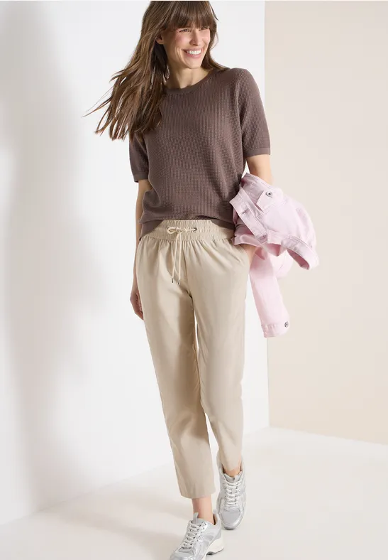 Slim-Leg-Hose mit Kordelzug