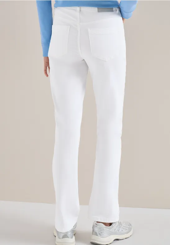 High-Waist Slim Straight Jeans