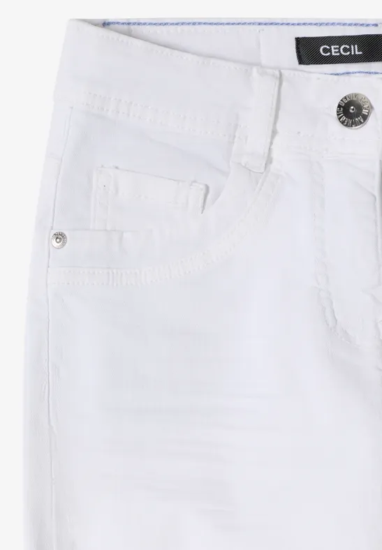 High-Waist Slim Straight Jeans