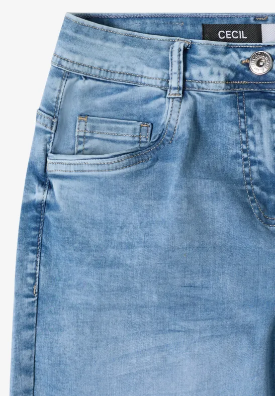 High-Waist Straight-Leg-Stretch-Jeans