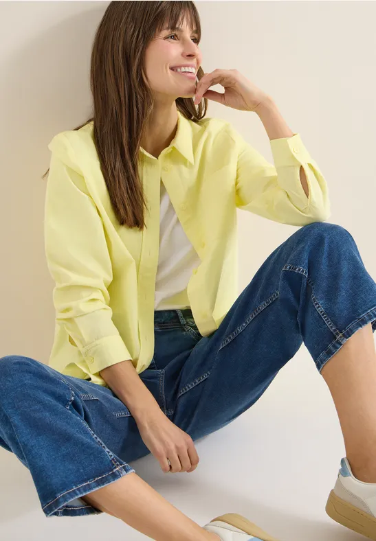 High-Waist Wide-Leg verkürzte Jeans