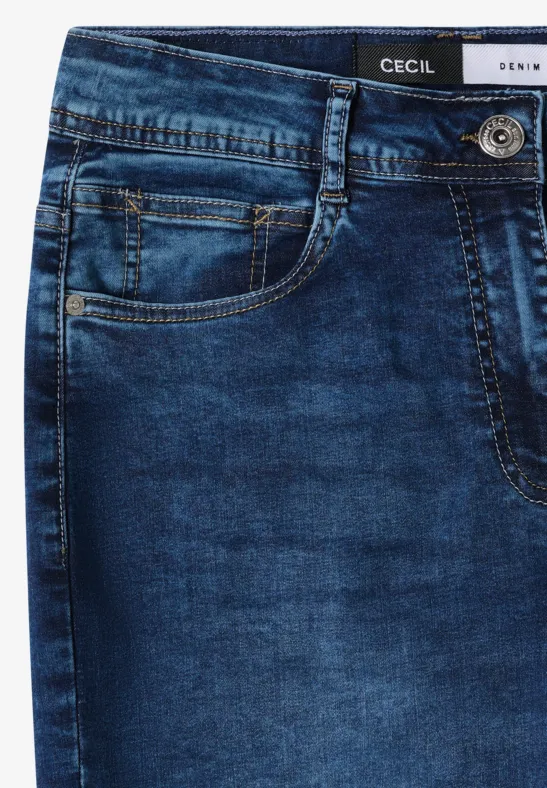 High-Waist Wide-Leg verkürzte Jeans