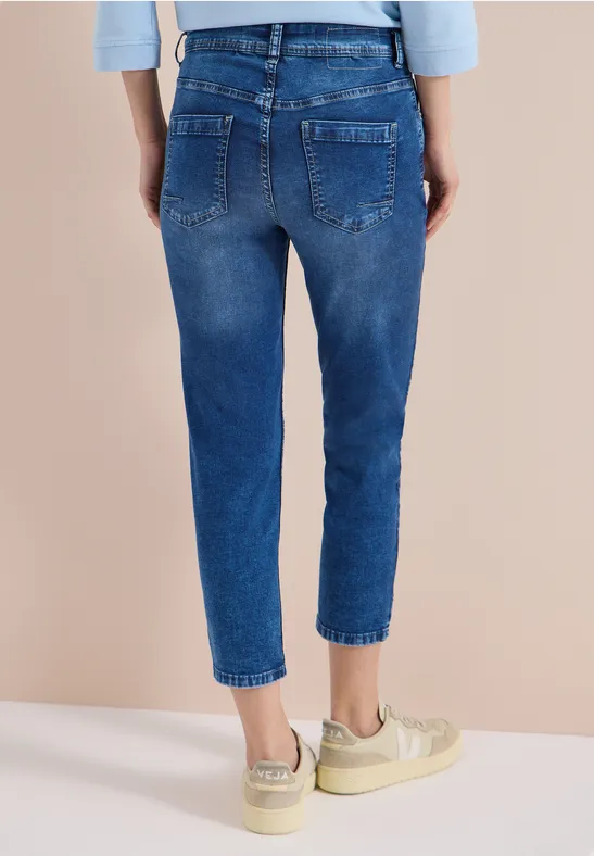 High-Waist 3/4-Jeans im Slim-Fit