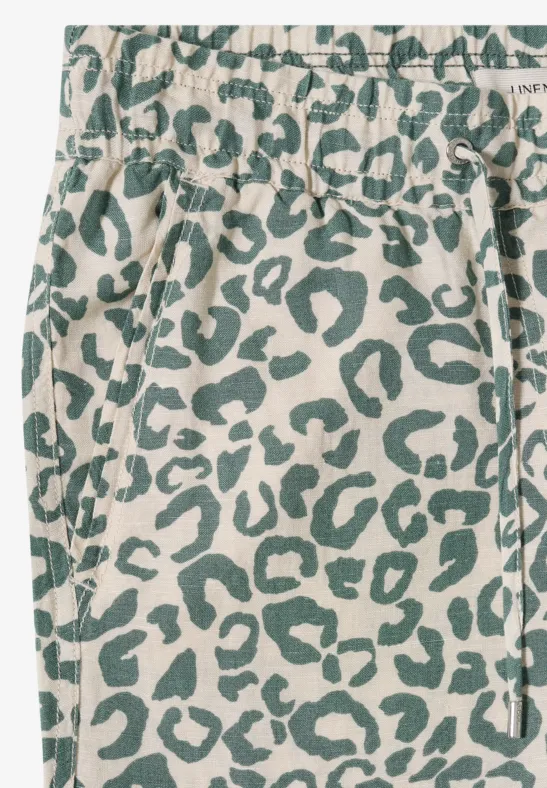 Weite Hose mit Leopardenmuster