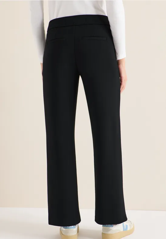 Bequeme High-Waist-Hose mit geradem Bein