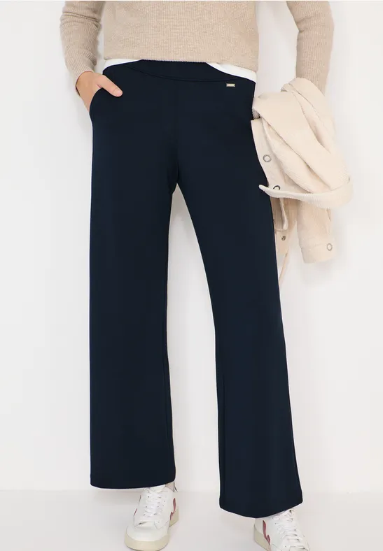 High Waist Hose mit geradem Bein