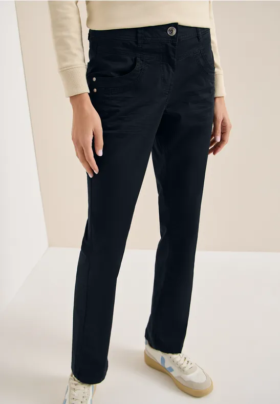Gerade geschnittene High-Waist-Hose