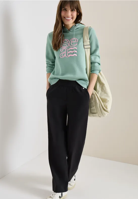 Wide Leg Hose mit Gummibund