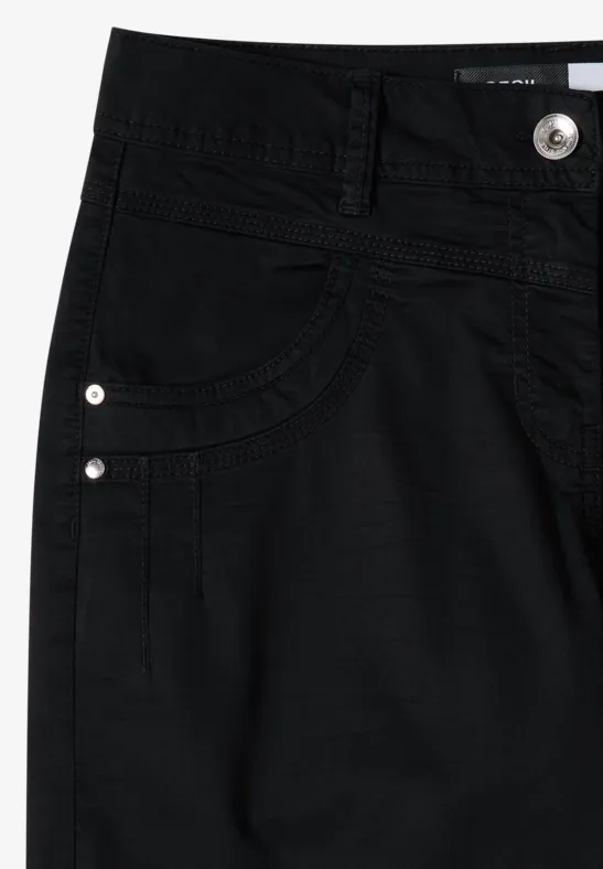 Cropped-Hose mit weitem Bein