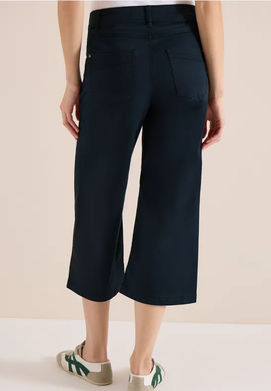 Hochtaillierte 3/4 Wide-Leg Hose