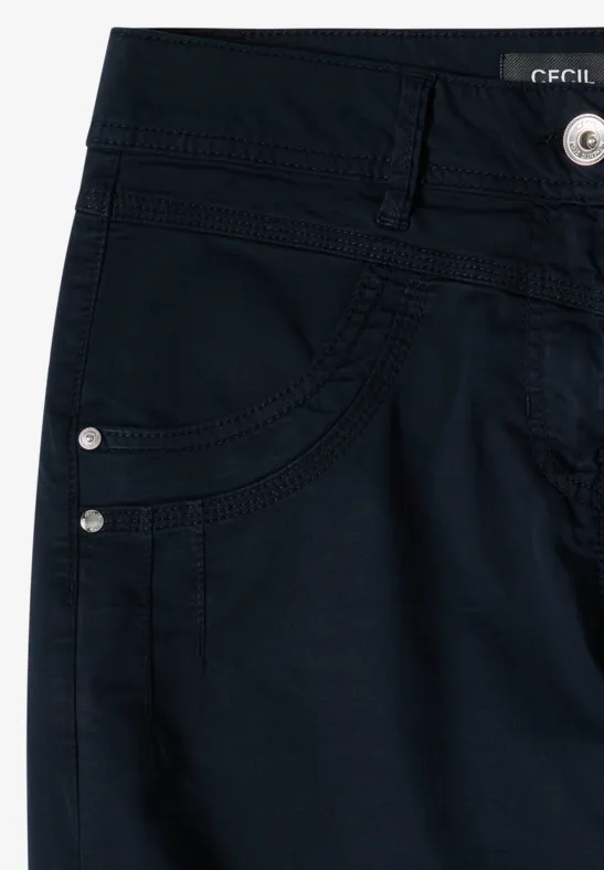 Hochtaillierte 3/4 Wide-Leg Hose