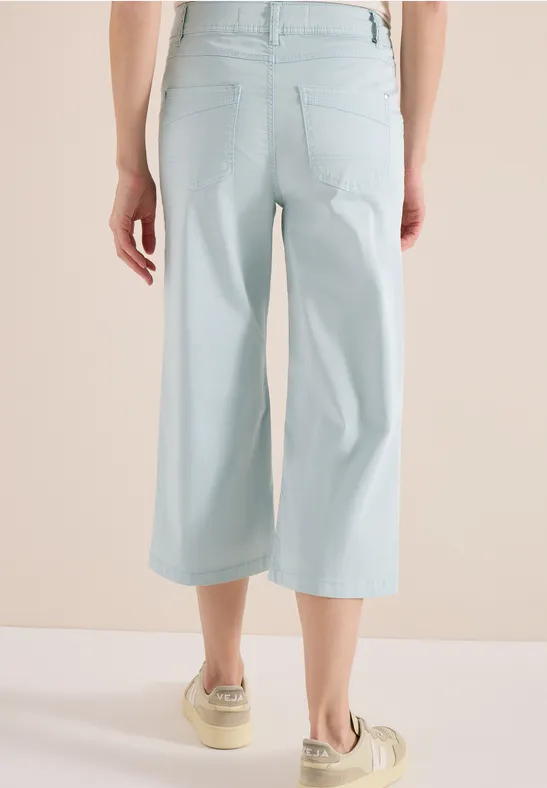 Hochtaillierte 3/4 Wide-Leg Hose