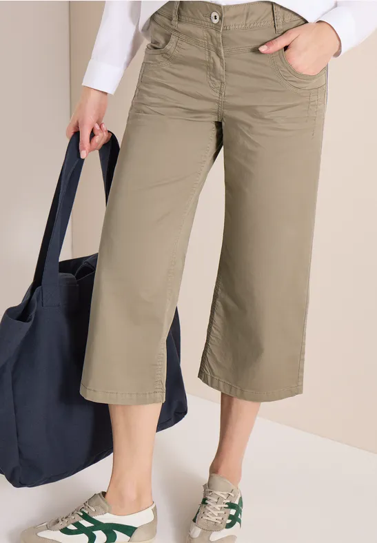 Loose-Fit Wide-Leg-Hose in 3/4-Länge