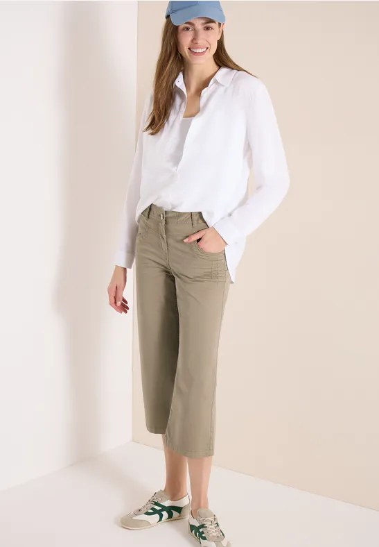 Loose-Fit Wide-Leg-Hose in 3/4-Länge