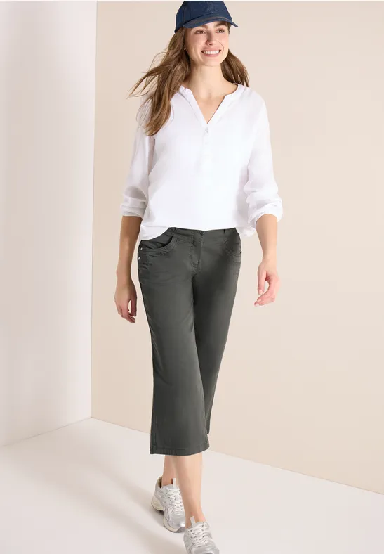 High-Waist-Hose mit weitem Bein