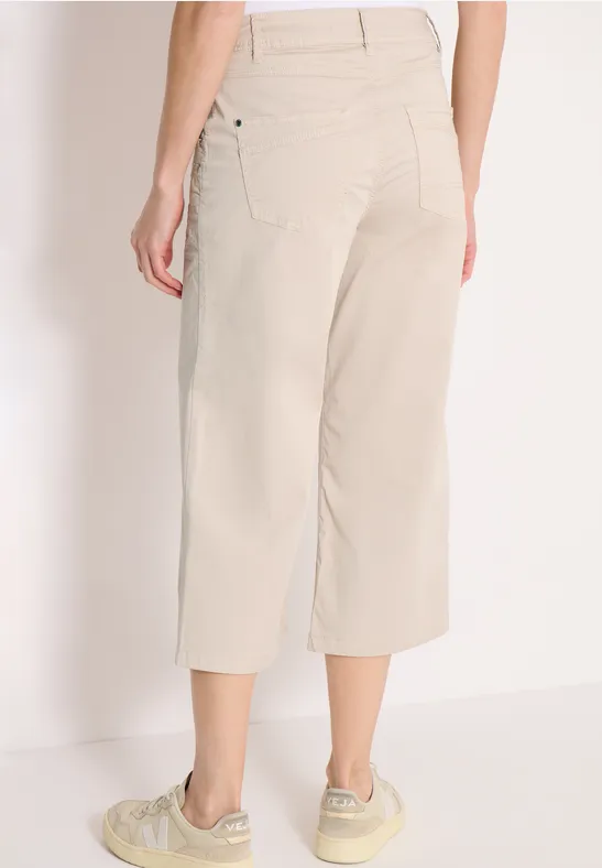 High-Waist Wide-Leg 3/4-Hose