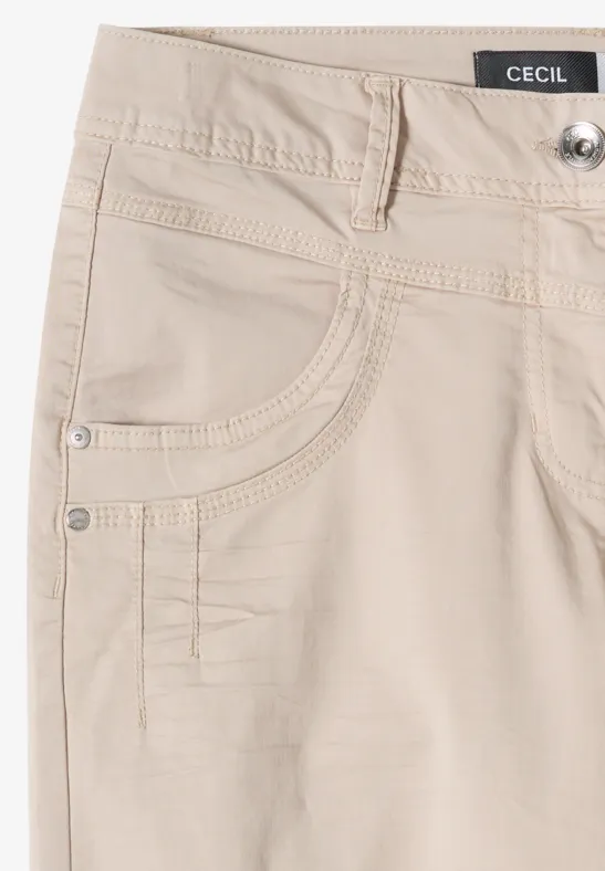 High-Waist Wide-Leg 3/4-Hose