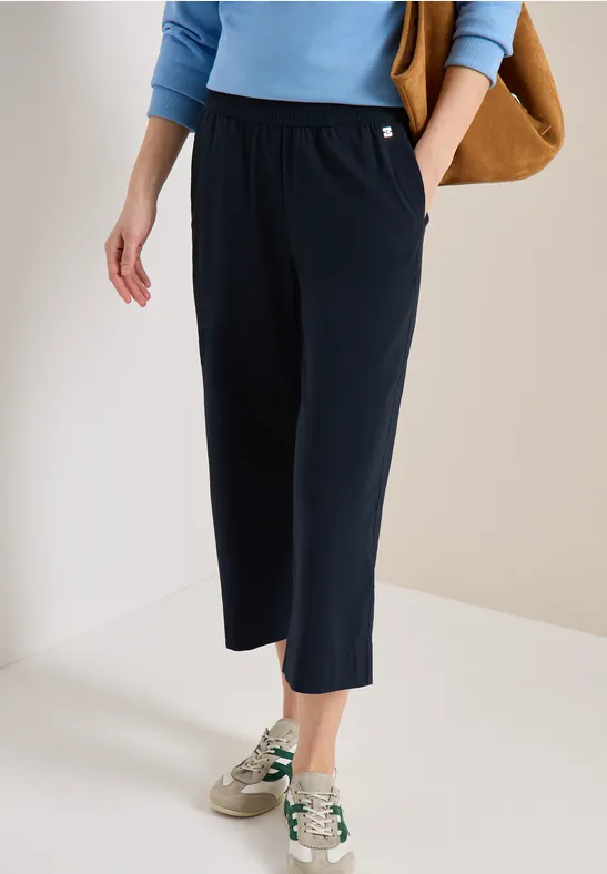 Lässige High-Waist Weitbein-Culotte