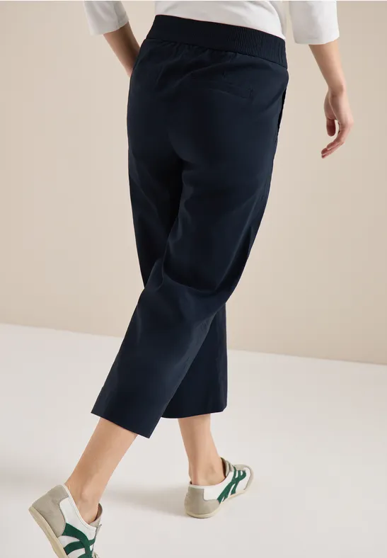 Lässige High-Waist Weitbein-Culotte