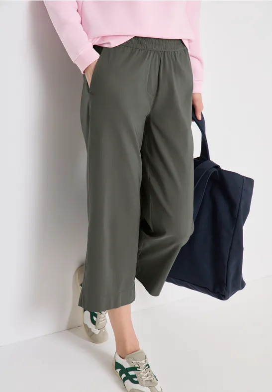 High Waist Weitbein Culotte