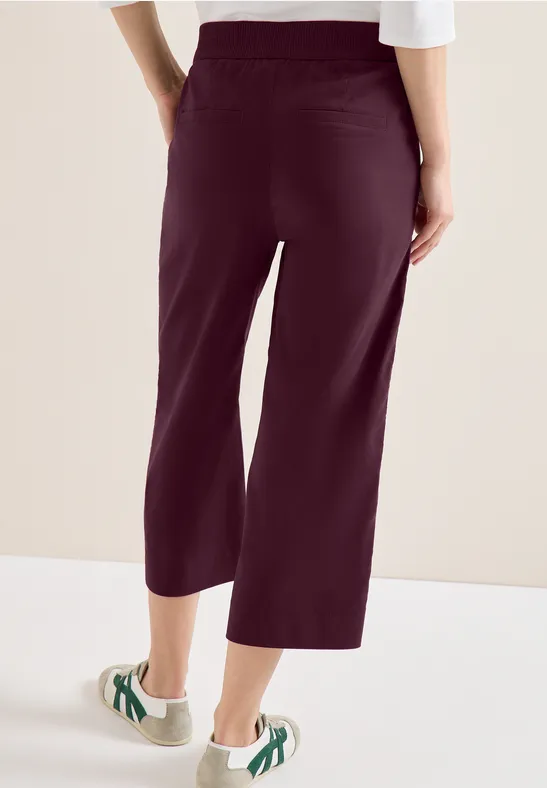 High-Waist Wide-Leg 3/4 Hose
