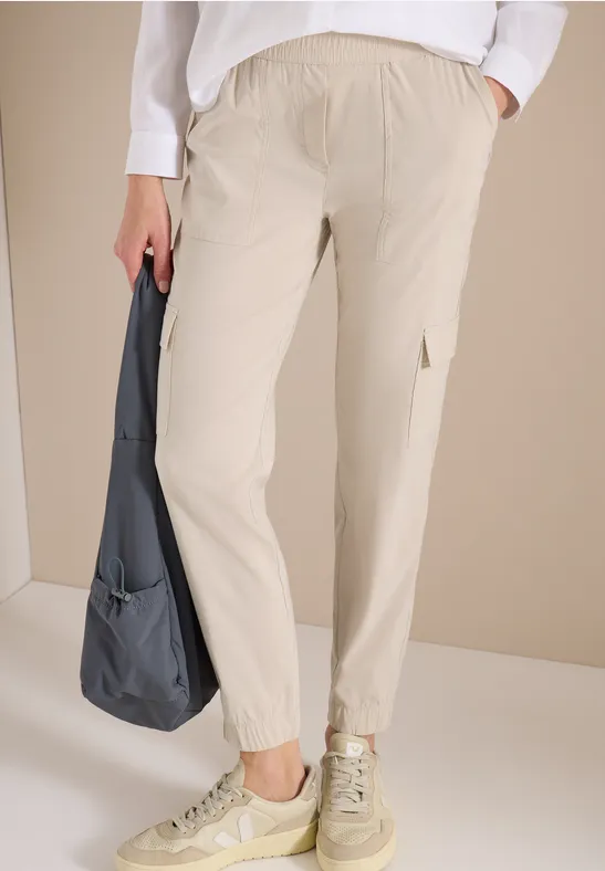 Slim Leg Cargo-Hose mit Gummibund