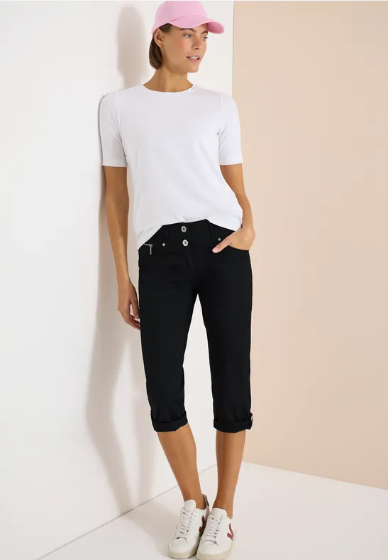 Lässige 3/4-Hose mit mittlerem Bund