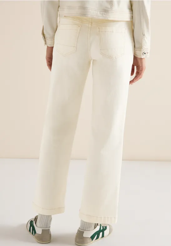 High-Waist-Jeans mit weitem Bein
