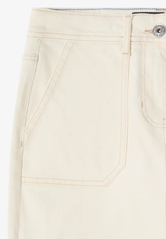 High-Waist-Jeans mit weitem Bein