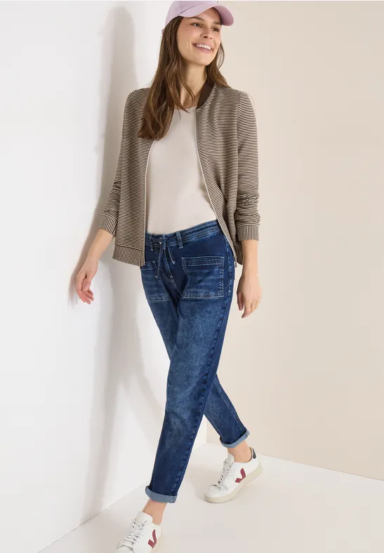 Legere Utility-Jeans mit Tunnelzug